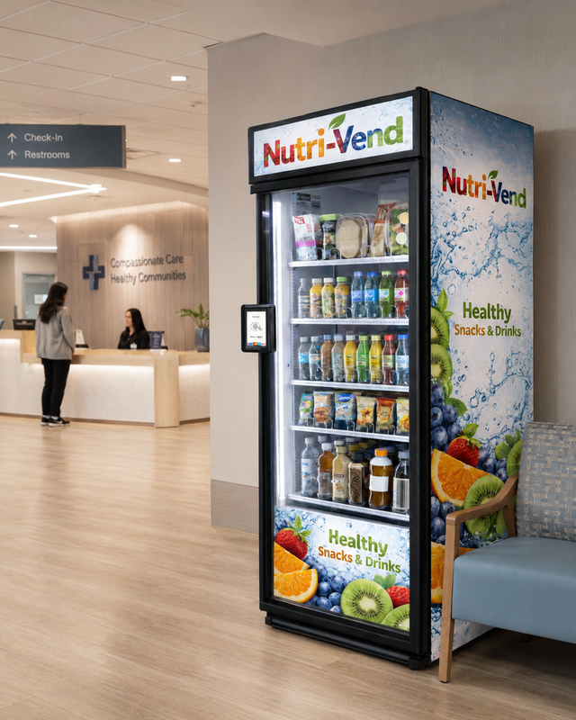 Nutri-Vend SmartMarket in a healthcare lobby
