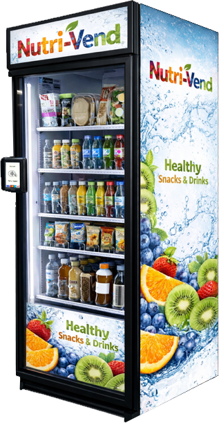 SmartMarket machine with AI technology callout hotspots